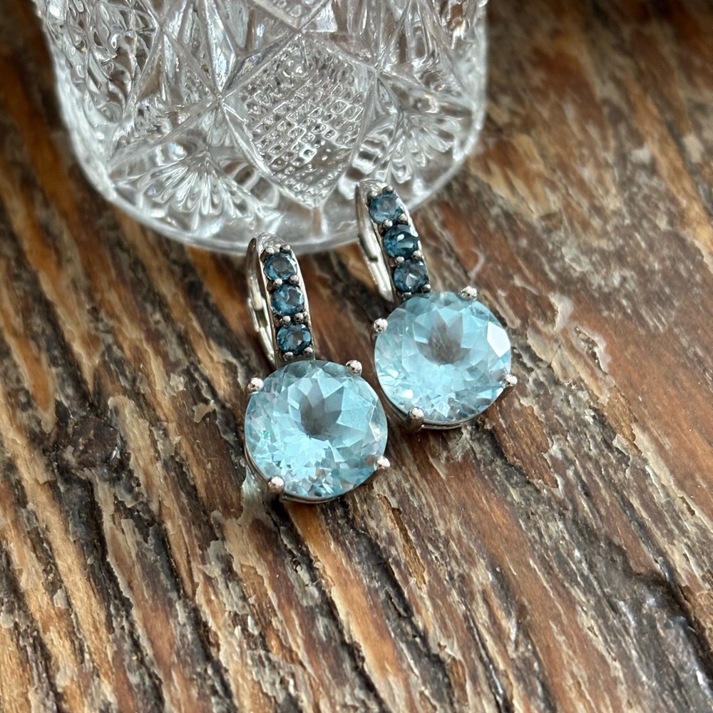 Blue topaz earrings